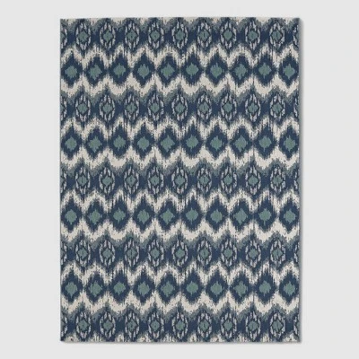 Ikat Outdoor Rug Blue - Threshold 9 Ikat Outdoor Rug Blue - Threshold - Image 7