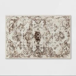 Stanfield Companion Distressed Scroll Area Rug Cream - Threshold™ -Threshold GUEST 0726d2b4 5e5f 4492 8635 4c8273a2e480