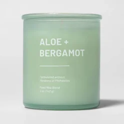 Glass Jar Aloe And Bergamot Candle Green - Threshold™ 12 Glass Jar Aloe And Bergamot Candle Green - Threshold™ -Threshold GUEST 073b9542 5bc7 4c27 b1bf 1bfff5fc259b