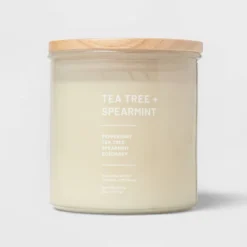 Glass Jar Tea Tree And Spearmint Candle Beige - Threshold™ 11 Glass Jar Tea Tree And Spearmint Candle Beige - Threshold™ -Threshold GUEST 08840a6f eb81 4eba bdb2 82fa19c57c5b