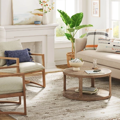 9'x12' Border Dot Motif Area Rug Beige - Threshold™ 3 9'x12' Border Dot Motif Area Rug Beige - Threshold™