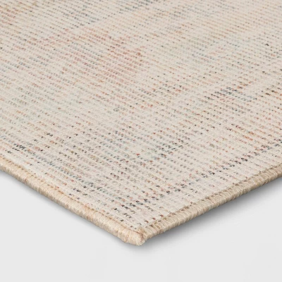 28"x84" Floral Persian Washable Runner Rug Ivory - Threshold™ 5 28"x84" Floral Persian Washable Runner Rug Ivory - Threshold™ - Image 3