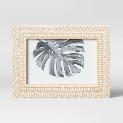 4" X 6" Global Diamond Table Frame Natural/White - Threshold™ 4 4" X 6" Global Diamond Table Frame Natural/White - Threshold™ - Image 2