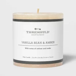 Pillar Vanilla Bean And Amber Candle - Threshold™ 8 Pillar Vanilla Bean And Amber Candle - Threshold™ -Threshold GUEST 0ca26541 fe38 4d69 b4c8 fdd486df5ea9