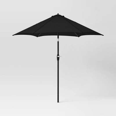 9'x9' Market Patio Umbrella - Black Pole - Threshold™ 10 9'x9' Market Patio Umbrella - Black Pole - Threshold™ - Image 8
