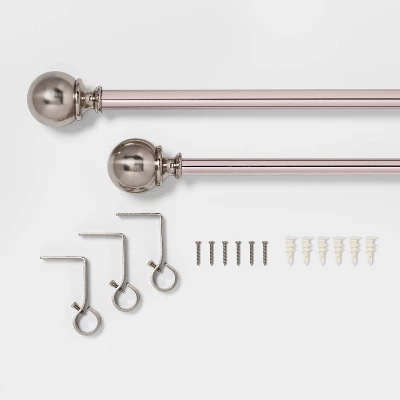 Ball Curtain Rod - Threshold 3 Ball Curtain Rod - Threshold