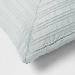 18"x18" Luxe Square Velvet Pleated Decorative Pillow Light Teal - Threshold™: Indoor Geometric Design, Polyester Velour -Threshold GUEST 0fd53a34 6a04 47f6 b9ac 4aa7b8ec89ce