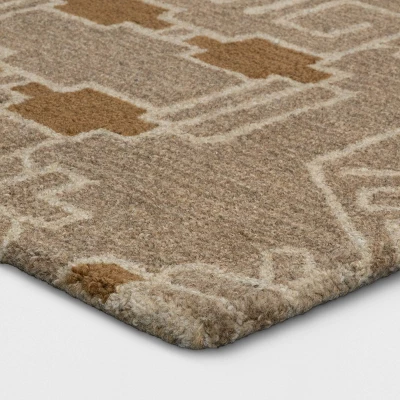 5'x7' Global Handtufted Area Rug Tan - Threshold™ 4 5'x7' Global Handtufted Area Rug Tan - Threshold™ - Image 2