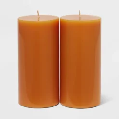 2pk Pillars Vanilla Pumpkin Orange - Threshold™ 7 2pk Pillars Vanilla Pumpkin Orange - Threshold™ -Threshold GUEST 12a6aab2 961f 4784 89cb 7439c8bff678