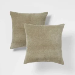 2pk Chenille Square Throw Pillows - Threshold™ -Threshold GUEST 15025fdd 30b4 491f aa83 d7cce8d6ff84
