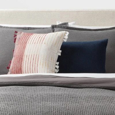 Woven Linework Dec Pillow Oblong Ivory/Plum Red/Dark Salmon Orange - Threshold™: Cotton Fabric, Indoor Decorative Accessory 3 Woven Linework Dec Pillow Oblong Ivory/Plum Red/Dark Salmon Orange - Threshold™: Cotton Fabric, Indoor Decorative Accessory