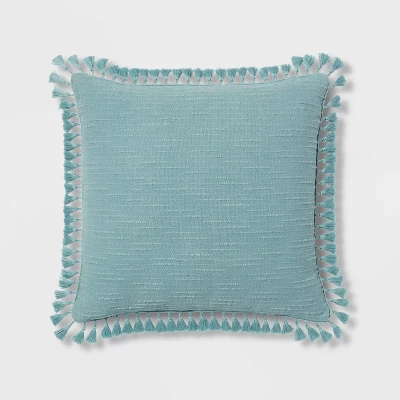Euro Textured Slub Tassel Decorative Throw Pillow - Threshold™ 6 Euro Textured Slub Tassel Decorative Throw Pillow - Threshold™ - Image 4