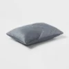 14"x20" Luxe Oblong Velvet Pleated Decorative Pillow Slate Blue - Threshold™: Cotton Velour, Indoor Use, STANDARD 100 By OEKO-TEX 2 14"x20" Luxe Oblong Velvet Pleated Decorative Pillow Slate Blue - Threshold™: Cotton Velour, Indoor Use, STANDARD 100 By OEKO-TEX -Threshold GUEST 1acec2b0 9a05 4a16 9e26 14af4346b6bf