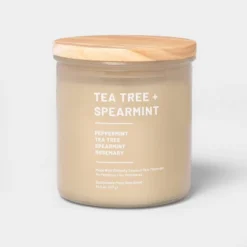 Glass Jar Tea Tree And Spearmint Candle Beige - Threshold™ 9 Glass Jar Tea Tree And Spearmint Candle Beige - Threshold™ -Threshold GUEST 1ae068be c042 415c a0e0 475aaead92cf