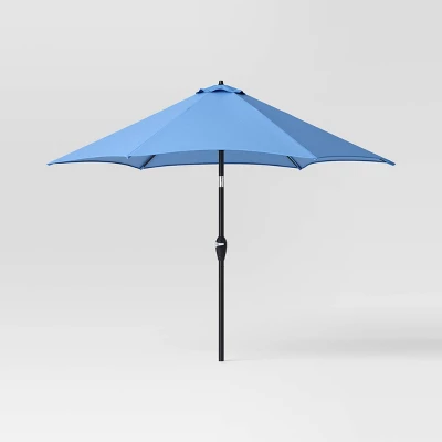 9'x9' Market Patio Umbrella - Black Pole - Threshold™ 14 9'x9' Market Patio Umbrella - Black Pole - Threshold™ - Image 12