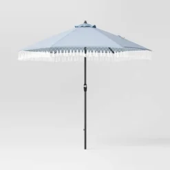 7.5'x7.5' Fringe Patio Market Umbrella - Black Pole -Threshold GUEST 1dc81398 6e91 4a74 ae2b 6acb7db913c8