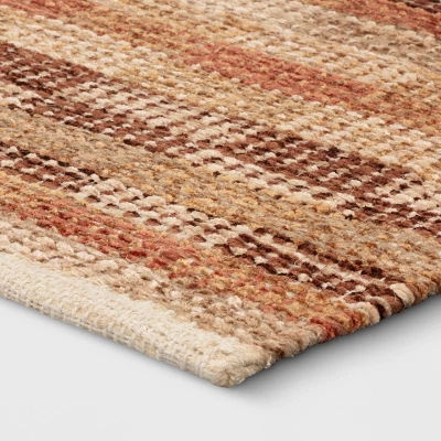 2'x3' Handwoven Accent Rug Brown - Threshold™: Rectangle, Low Pile, Indoor, Cotton & Jute, Entryway Rug 4 2'x3' Handwoven Accent Rug Brown - Threshold™: Rectangle, Low Pile, Indoor, Cotton & Jute, Entryway Rug - Image 2