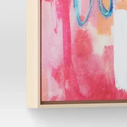 24" X 30" Colorful Collage By Amira Rahim Framed Wall Canvas - Threshold™: Modern Abstract Digital Art, Polystyrene Frame -Threshold GUEST 215292c9 44ea 4310 8fef 164610100dff