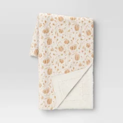 Mini Pumpkin Printed Plush With Shearling Reverse Throw Blanket - Threshold™ 13 Mini Pumpkin Printed Plush With Shearling Reverse Throw Blanket - Threshold™ -Threshold GUEST 237115e9 eb80 4549 b675 8dff6cdea03e