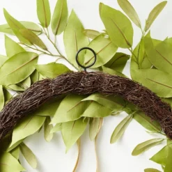 Oversized Fall Leaf Wreath With Velvet Ribbon Green - Threshold™ Designed With Studio McGee 7 Oversized Fall Leaf Wreath With Velvet Ribbon Green - Threshold™ Designed With Studio McGee -Threshold GUEST 2574e576 e2c8 4665 b173 b91d3a283a6d