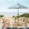 7.5'x7.5' Fringe Patio Market Umbrella - Black Pole 1 7.5'x7.5' Fringe Patio Market Umbrella - Black Pole -Threshold GUEST 27bff311 47de 41b5 b07a 7db1f69868a4