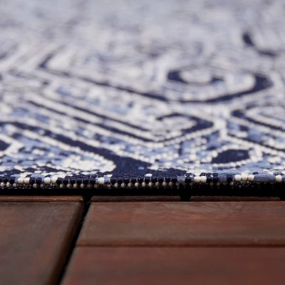 Paisley Outdoor Rug Blue - Threshold™ 6 Paisley Outdoor Rug Blue - Threshold™ - Image 4
