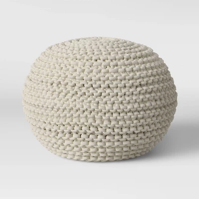 Cloverly Chunky Knit Pouf - Threshold 11 Cloverly Chunky Knit Pouf - Threshold - Image 9