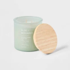 Glass Jar Aloe And Bergamot Candle Green - Threshold™ 9 Glass Jar Aloe And Bergamot Candle Green - Threshold™ -Threshold GUEST 29e61cdc 95e6 4cf3 b5fb 0c7370f56987