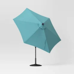 9' Round Solar Outdoor Patio Market Umbrella Turquoise - Threshold™ 9 9' Round Solar Outdoor Patio Market Umbrella Turquoise - Threshold™ -Threshold GUEST 2af64736 1866 4777 92ef f666d1b04219