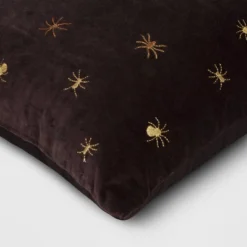 Beaded And Embroidered Spider Cotton Velvet Square Halloween Throw Pillow Gold/Black - Threshold™ 9 Beaded And Embroidered Spider Cotton Velvet Square Halloween Throw Pillow Gold/Black - Threshold™ -Threshold GUEST 2b3b603a 16ed 417e a8bc d6b134d5b717