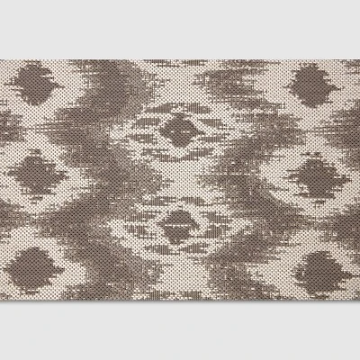 Ikat Outdoor Rug Taupe - Threshold 4 Ikat Outdoor Rug Taupe - Threshold - Image 2