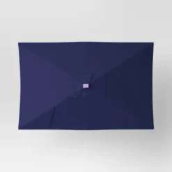 10'x6' Rectangular Solar Market Patio Umbrella - Black Pole - Threshold™ -Threshold GUEST 31db9e17 287c 4007 8a15 61e63344f823