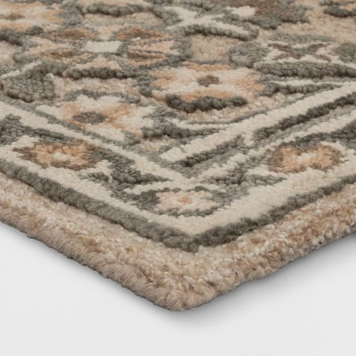 5'x7' Handtufted Textural Floral Area Rug Sage Green - Threshold™ 4 5'x7' Handtufted Textural Floral Area Rug Sage Green - Threshold™ - Image 2