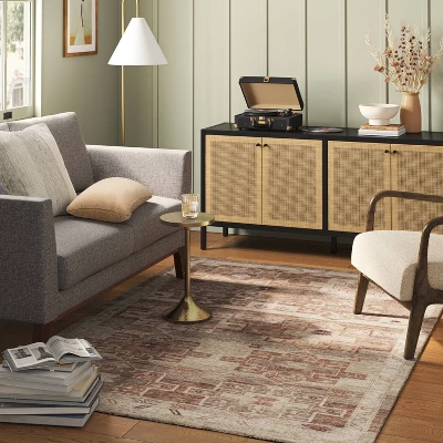 Caravan Geometric Woven Runner Tan - Threshold™ 3 Caravan Geometric Woven Runner Tan - Threshold™