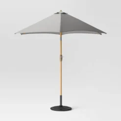 9'x9' Market Patio Umbrella - Light Wood Pole - Threshold™ -Threshold GUEST 32f5cb95 d51b 4c1f 9ef5 3c229603e181