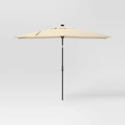 10'x6' Rectangular Solar Market Patio Umbrella - Black Pole - Threshold™ -Threshold GUEST 3768e98b 7e0c 4ee3 9a11 4eb37b55a350