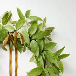 Oversized Fall Leaf Wreath With Velvet Ribbon Green - Threshold™ Designed With Studio McGee 6 Oversized Fall Leaf Wreath With Velvet Ribbon Green - Threshold™ Designed With Studio McGee -Threshold GUEST 397fec83 8e0d 49d4 81f0 13c421d593d2