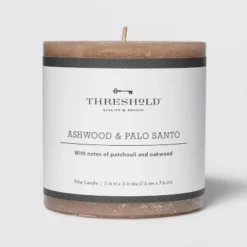 Pillar Ashwood And Palo Santo Candle Tan - Threshold™ -Threshold GUEST 39cac05d f552 4119 b34b 877c55e74681