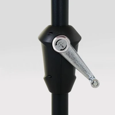 6.5'x10' Rectangular Scalloped Outdoor Patio Market Umbrella Off-White With Black Pole - Threshold™ 5 6.5'x10' Rectangular Scalloped Outdoor Patio Market Umbrella Off-White With Black Pole - Threshold™ - Image 3