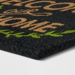 Threshold 9 1'6"x2'6"/18"x30" Welcome To Our Home Doormat Black - Threshold™