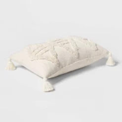 Oblong Tufted Diamond Tassel Decorative Throw Pillow Natural - Threshold™ -Threshold GUEST 3e1eca9b 978c 4843 9e06 211ef7075a61