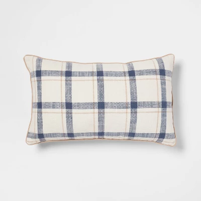 Woven Striped With Plaid Reverse Throw Pillow - Threshold™ 6 Woven Striped With Plaid Reverse Throw Pillow - Threshold™ - Image 4