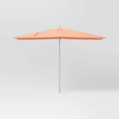10'x6' Rectangular Market Patio Umbrella - Light Wood Pole - Threshold™ -Threshold GUEST 427598f4 b2c9 461e bcfd 67f89a9a1441