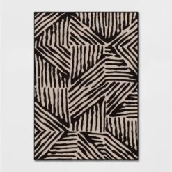 Abstract Lines Rug Black/Tan - Threshold™ 11 Abstract Lines Rug Black/Tan - Threshold™ -Threshold GUEST 43f5ce06 5a0c 455c 8ca2 29507ec11d70