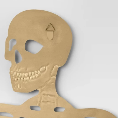 45" Halloween Metal Posable Skeleton Gold - Threshold™ 5 45" Halloween Metal Posable Skeleton Gold - Threshold™ - Image 3