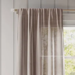 Light Filtering Textural Sheer Curtain Panel Brown - Threshold™ 9 Light Filtering Textural Sheer Curtain Panel Brown - Threshold™ -Threshold GUEST 483d2f9d 7b05 4216 bc67 c0212c6184ed