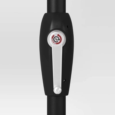 8' Round Solid Solar Outdoor Patio Market Umbrella With Black Pole - Threshold™ 6 8' Round Solid Solar Outdoor Patio Market Umbrella With Black Pole - Threshold™ - Image 4