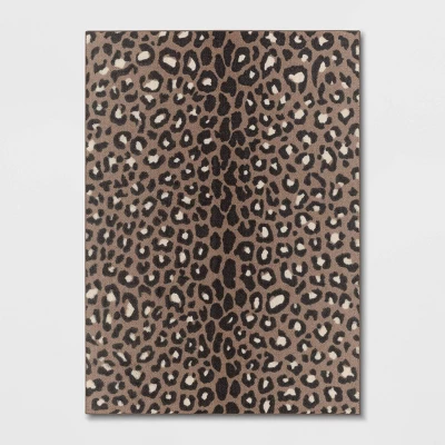 Leopard Area Rug Brown - Threshold™ 6 Leopard Area Rug Brown - Threshold™ - Image 4