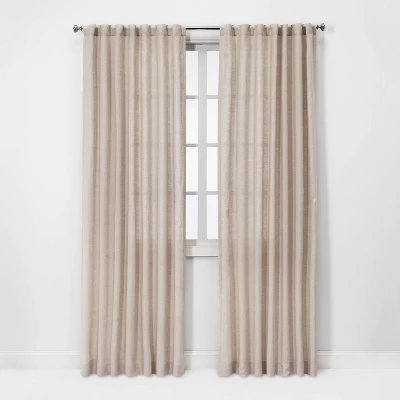 1pc Light Filtering Linen Window Curtain Panel - Threshold™ 6 1pc Light Filtering Linen Window Curtain Panel - Threshold™ - Image 4