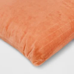 Washed Cotton Velvet Square Throw Pillow Pink - Threshold™: Indoor Velvet Cushion, Hidden Zipper, Polyester Fill 7 Washed Cotton Velvet Square Throw Pillow Pink - Threshold™: Indoor Velvet Cushion, Hidden Zipper, Polyester Fill -Threshold GUEST 5026bf58 ba0a 43da 8737 64aee94c615c